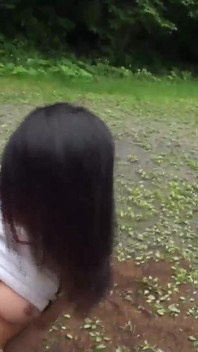 Japanese Babe Fucked Out in The Woods and Gets a Facial