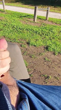 Flashing My Cock in Front a Eveyone in a Public Park and My Stepdaugher Helps Me Cumshot - Real Sex Risky