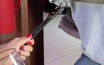 Dungeon Sexy Foot Gagging in Collared Foot Slave