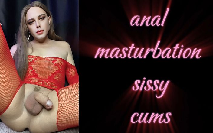 Sasha Q: Anální masturbace Sissy Cums Hands Free