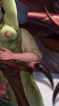 Big Boobs Giant Orc Woman Dirty Outdoor Sex and Pussy Creampie - Cartoon Animated Porn Game - What a Legend! - Part 25