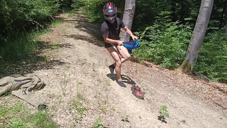kickerscooter: În vedere a drumului dur fap cu ejaculare pe burtă