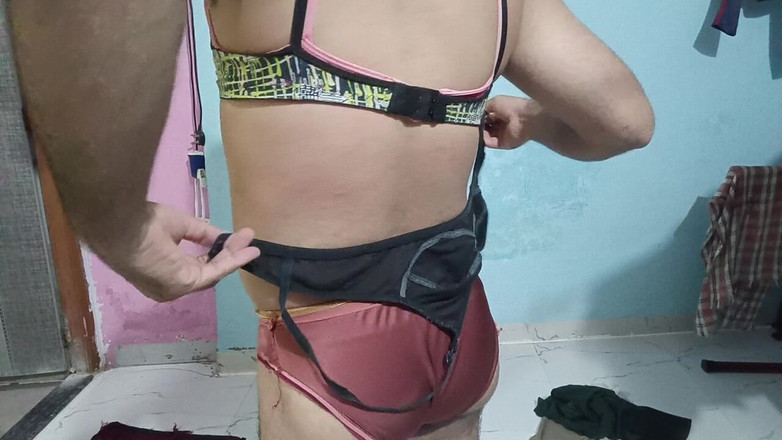 LovedSunsine1990: One by One, I Put on All My Wife's Clothes.