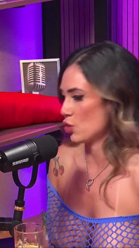 Young Latina with Perfect Body and Curly Hair Giving Dirty Talk