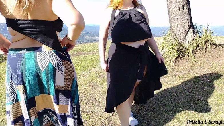 Priscila: 정원에서 공개적으로 과시하는 새엄마와 의붓딸, 일광욕. 당신이 + 동영상을 원한다면 댓글!!!