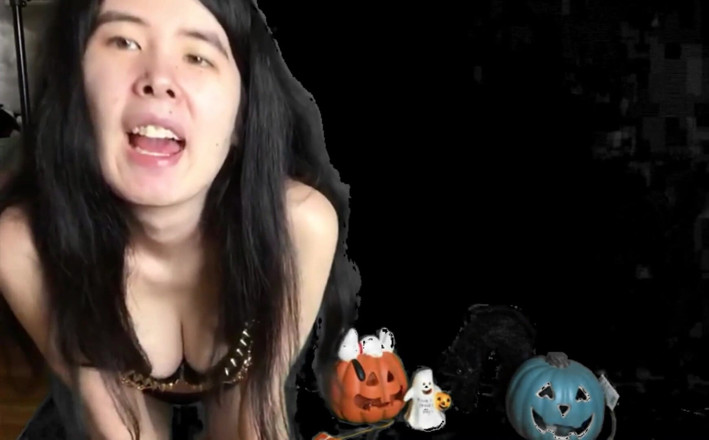 Porno angels: Halloween pumpkin play starring Alexandria Wu