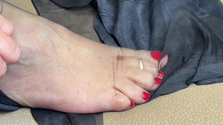 Aunty Sandra vintage girdle queen: Vgq23 클래식 이음새 스타킹을 입은 아줌마 Sandra