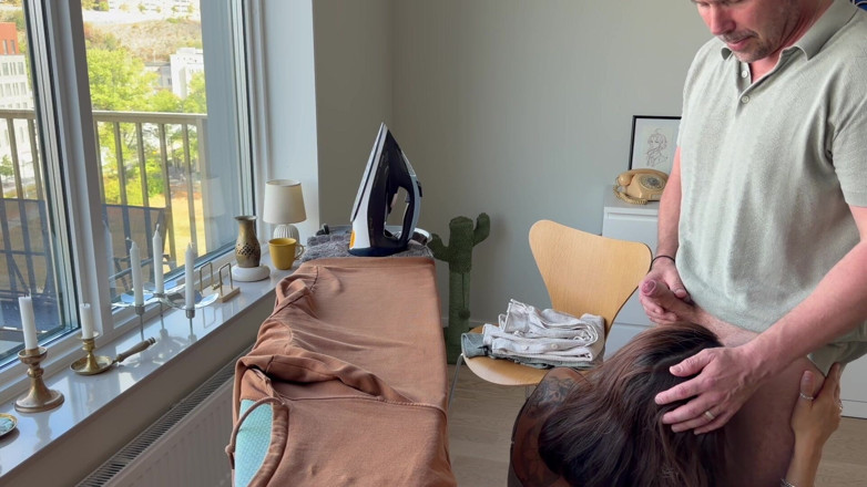 LoveAndRopes: Wife Doing Housework and Gets a Good Fuck as Payment
