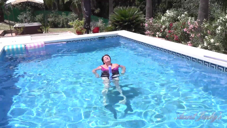 Aunt Judy's: Auntjudys - Busty Redhead MILF Jojo Robinson Goes Skinny Dipping in...
