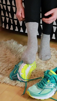 Panty's en hardloopschoenen