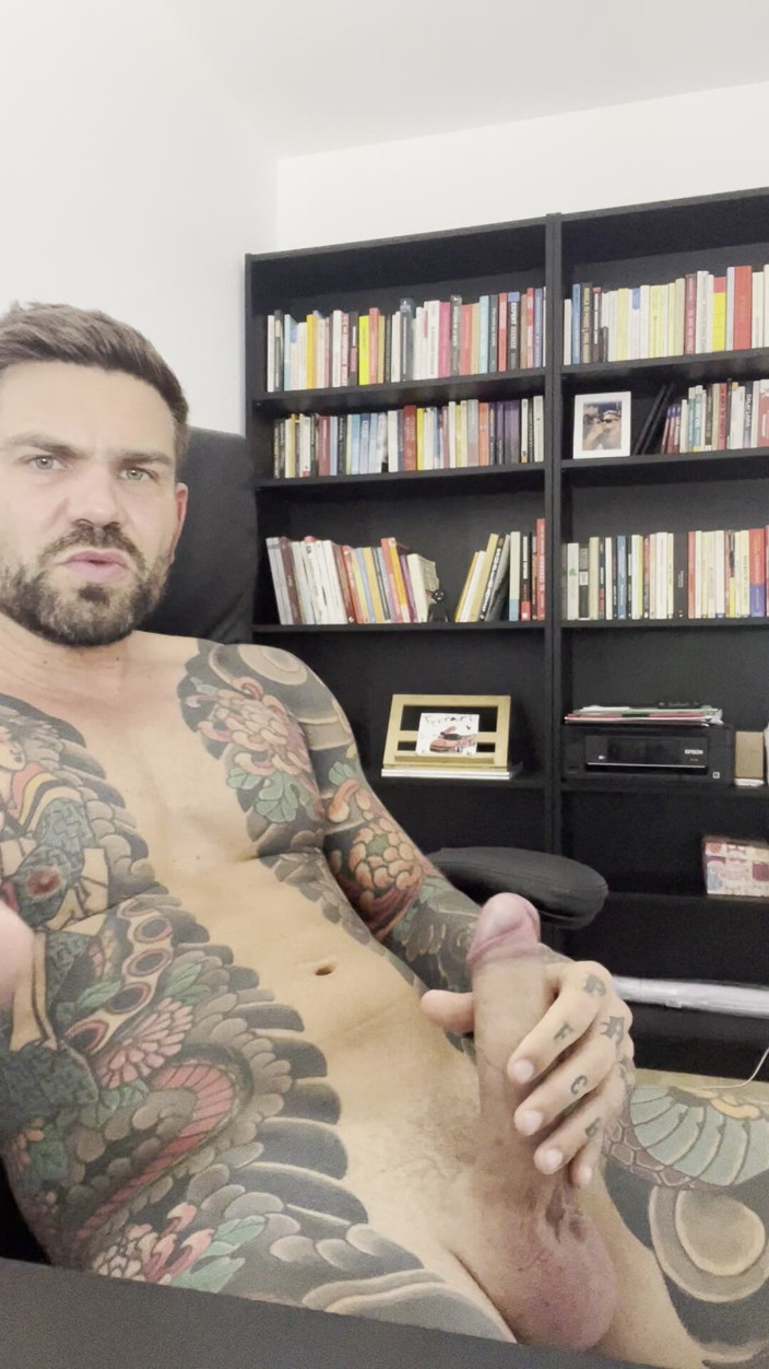 Juan Lucho Gay: Young Man Masturbates in the Office