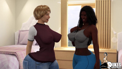 Dukes Hardcore Honeys: Big booty coed MILF sucks dick while alien criminal swallows...