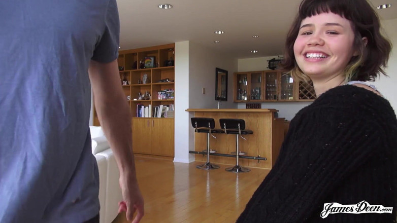 James Deen: Yhivi gets sprayed in her mouth from James Deen
