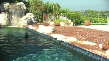 My MILF: Romantic couple makes out passionately by the poolside