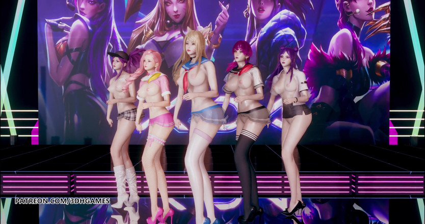 3D-Hentai Games: Ciao venere - ondeggiando ondeggiando danza nuda Ahri Akali Kaisa Evelynn...