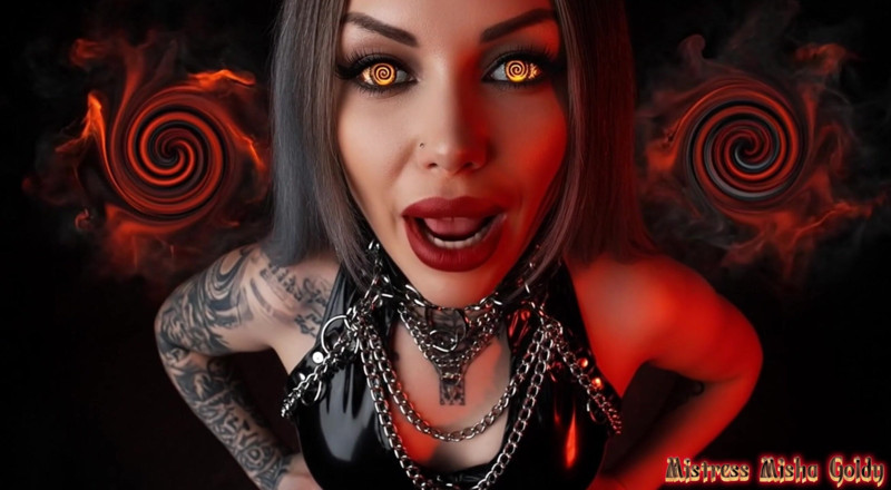 Goddess Misha Goldy: Nunca puedes decir que no a mis ojos remolinos
