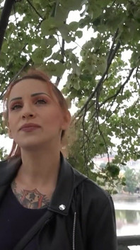 German Scout - augenrollender orgasmus-sex für rothaarige schlampe Natasha Ink beim casting