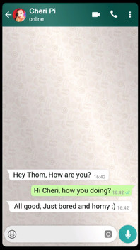 Cheri Pi Whatapp Sexting an Old Man