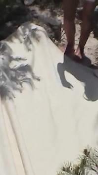 Hairy Pussy Shaved in the Dunes