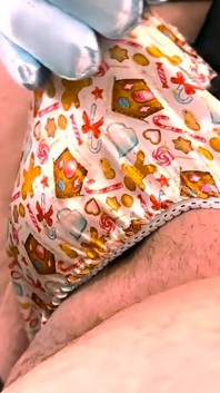 Satin Gingerbread Thong Play