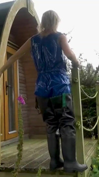 Shiny Pvc Rainwear Walk with a Kinky Secret
