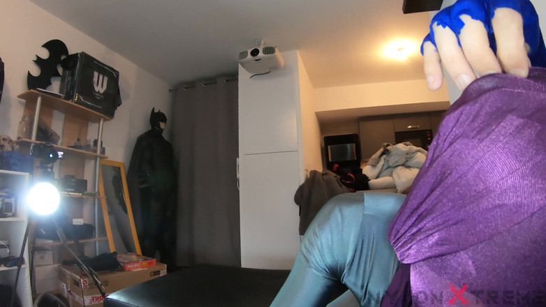 Nylon Xtreme: Katy with zentai catwoman Make blowjob encasement Nylon