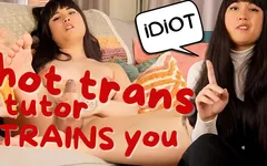 Ateşli trans kız öğretmen seni eğitiyor