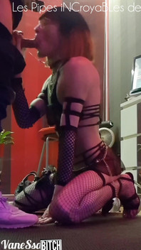 (makingoff⁴ View G) Sex Slave in Front of a Beautiful Cock in Facefucking, Slut Takes a Cum Shower