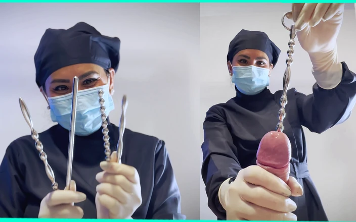 DominaFireOfficial: Sadistic Nurse 5 - CBT Session - Chastity Release