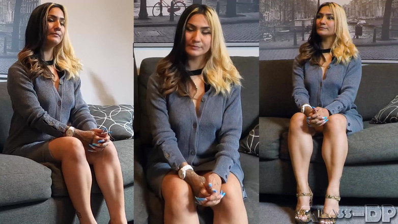 GLASSDP: Latina cadela Aleksa é despida e fodida duro no sofá de...