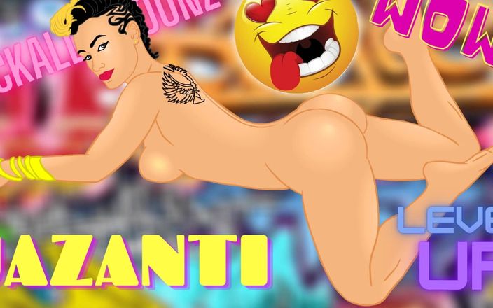 Back Alley Toonz: Sexig latina Jazanti visar sina tatts och hennes stora röv...