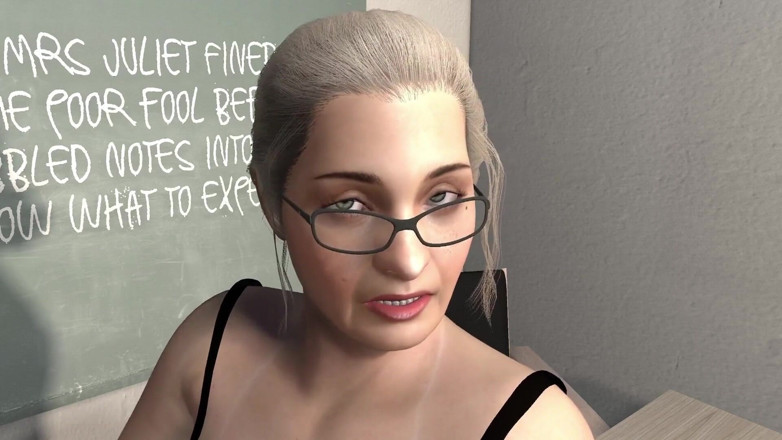 Wraith ward: Teacher fingering her pussy in front of her Student: 3D Porn