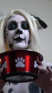 Expérience de domination avec un bodypaint en Dalmate