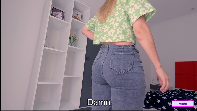 Milfetta: Coincée dans un pantalon ! Combien de sperme a-t-il pris pour...