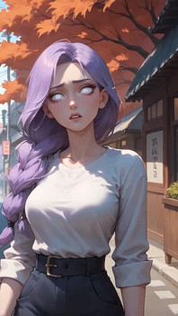 Purple Hair Sensation: Tokyo Alley Cum Drip