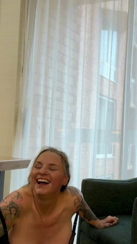Snobby Bitch Made to Get on Knees, Beg, Take Big Cock
