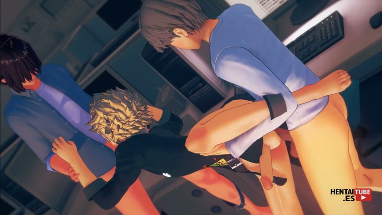 Yaoitube: Persona 5 Yaoi - Ryuji Sakamoto uprostřed trojky