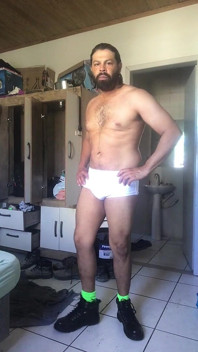 Trying Out New Swim Trunks and Boots. Exercises and Stretches.