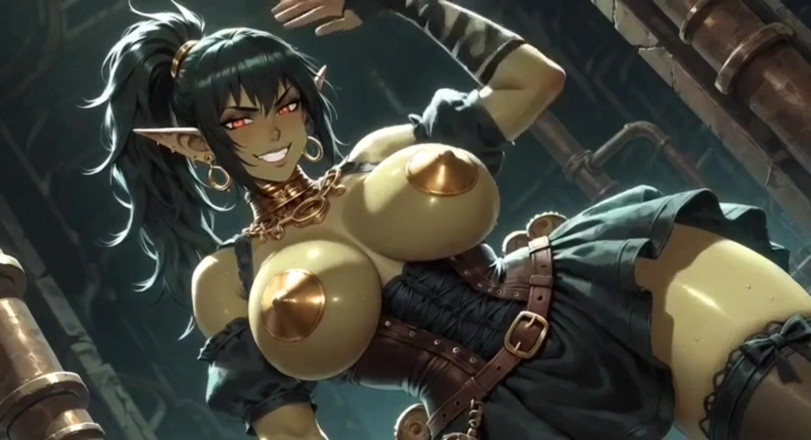Hot girl dancing: Anime Lovely Cute Orc Boobs, Ai Animation