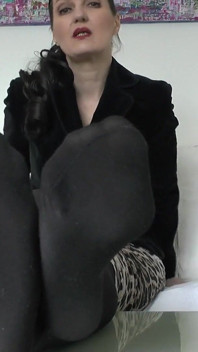 Strictly Spicy, Sweaty Black Pantyhose Feet, Smell Training, POV JOI