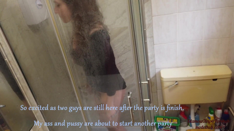 Glamour: Two Hard Cocks in My Mouth Please!!!i the Toilet Threesome....