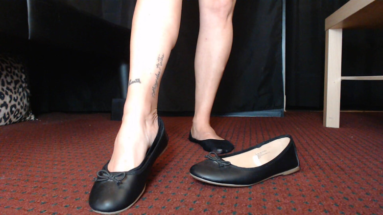 Abby Anna: Wkładka skarpetki Czarny Balet Flats Buty Grać