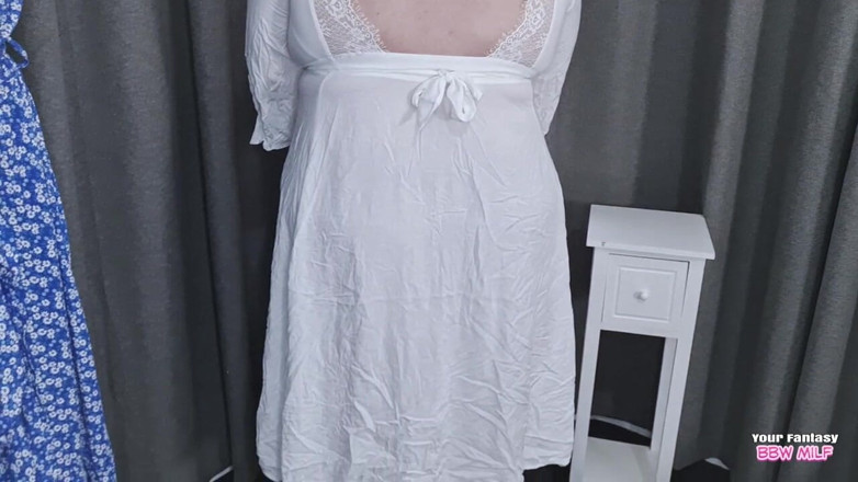 BBW_Wife: Pantyhose berasa begitu seksi pada pepek berbulu saya - curang, ibu...
