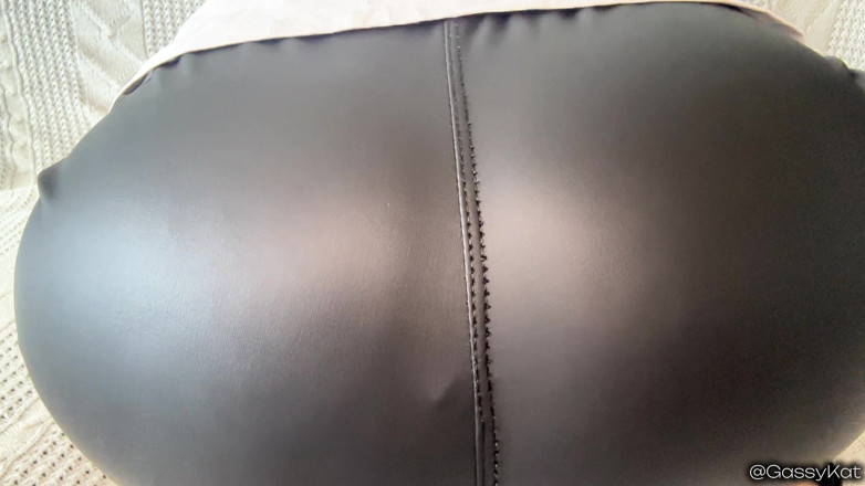GassyKat: Leather Face Farts POV: Ass in Your Face