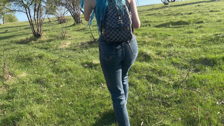 LapkaLu: Sexo en el bosque con tetona compañera de clase Joven...