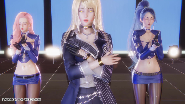 3D-Hentai Games: [mmd] 两次 - 谈话 ahri seraphine kaisa 性感脱衣舞剧英雄联盟成人动漫无码 4k 60fps