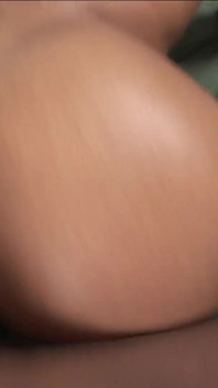 Sweet ebony with big ass fucked hard in her shaved pussy