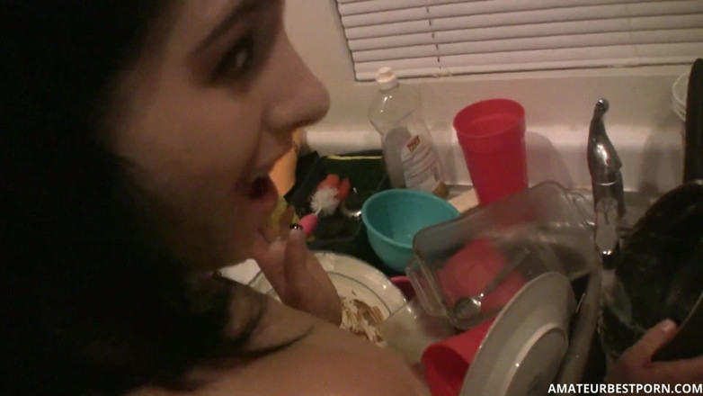 PurefilmsTv: Tired to cook starts to sucks my big cock and...
