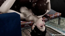 3 boyutlu iri güzel kadın ateşli Asyalı orta yaşlı seksi kadın büyük zenci yarağıyla aldatıyor