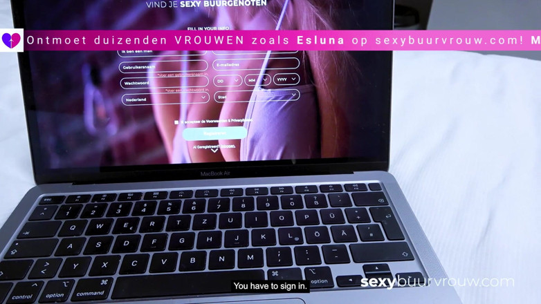Sexy Buurvrouw: Porno hollandais ! Incroyable Esluna Love : cette belle Hollandaise baise avec...